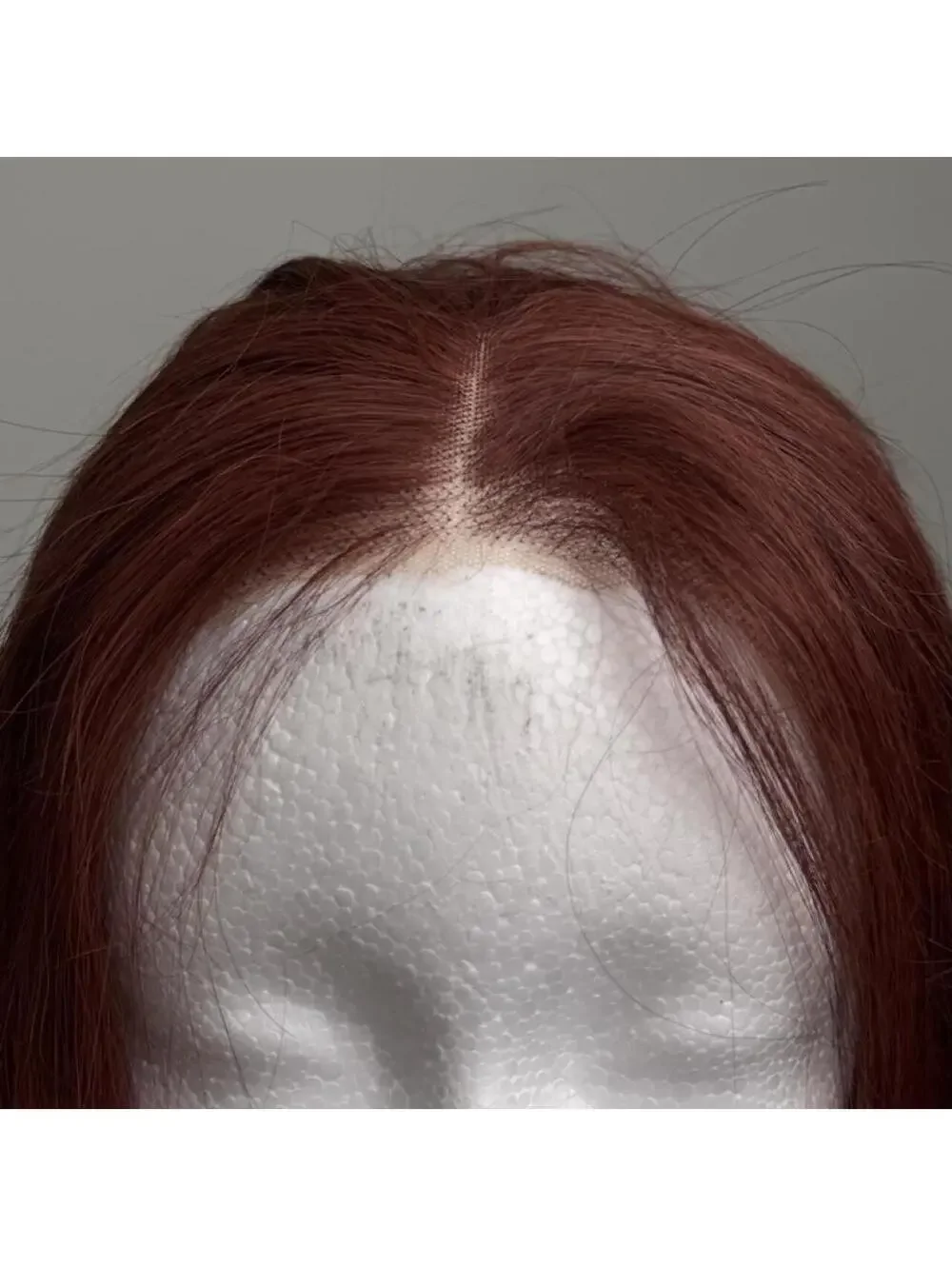 100% Human Hair Wig - Reddish Brown Straight Bob, 5x5 HD Lace Front, Glueless